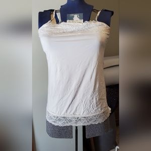 Lace trimmed poly/spandex camisoles XL 2 available